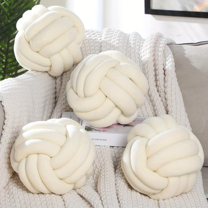 1pc Art Deco Striped Knot Pillow -Handmade, Soft Polyester.Cotton, Modern & Cozy Decorative Cushion for Homeand Sofa 9*9inch