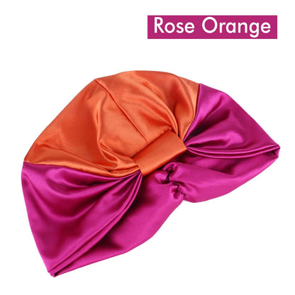 NEW Night Sleeping Cap Hair Women Bonnet Hat Head Cover Satin Turban Wrap Hats