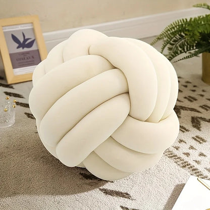 1pc Art Deco Striped Knot Pillow -Handmade, Soft Polyester.Cotton, Modern & Cozy Decorative Cushion for Homeand Sofa 9*9inch