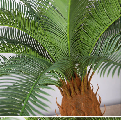 Tropical artificial palm tree, large palm branch, palm leaf, potted plant, family living room, office, hotel decoration