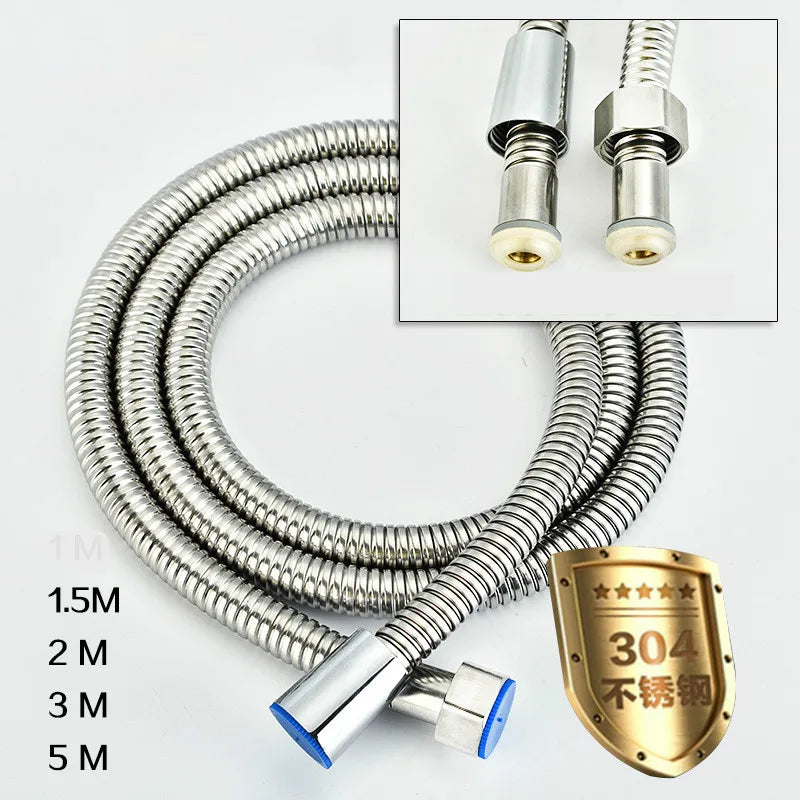 5m 304 Stainless Steel Shower Hose High Quality faucet hose flexible shower Hose thick Silicone Bathroom 3 meter shower hose