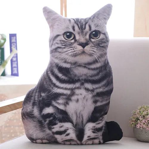 1pc 40cm Simulation Plush Cat Pillows Soft Stuffed Animals Cushion Sofa Decor Cartoon Plush Toys for Children Kids Gift