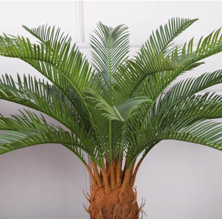 Tropical artificial palm tree, large palm branch, palm leaf, potted plant, family living room, office, hotel decoration