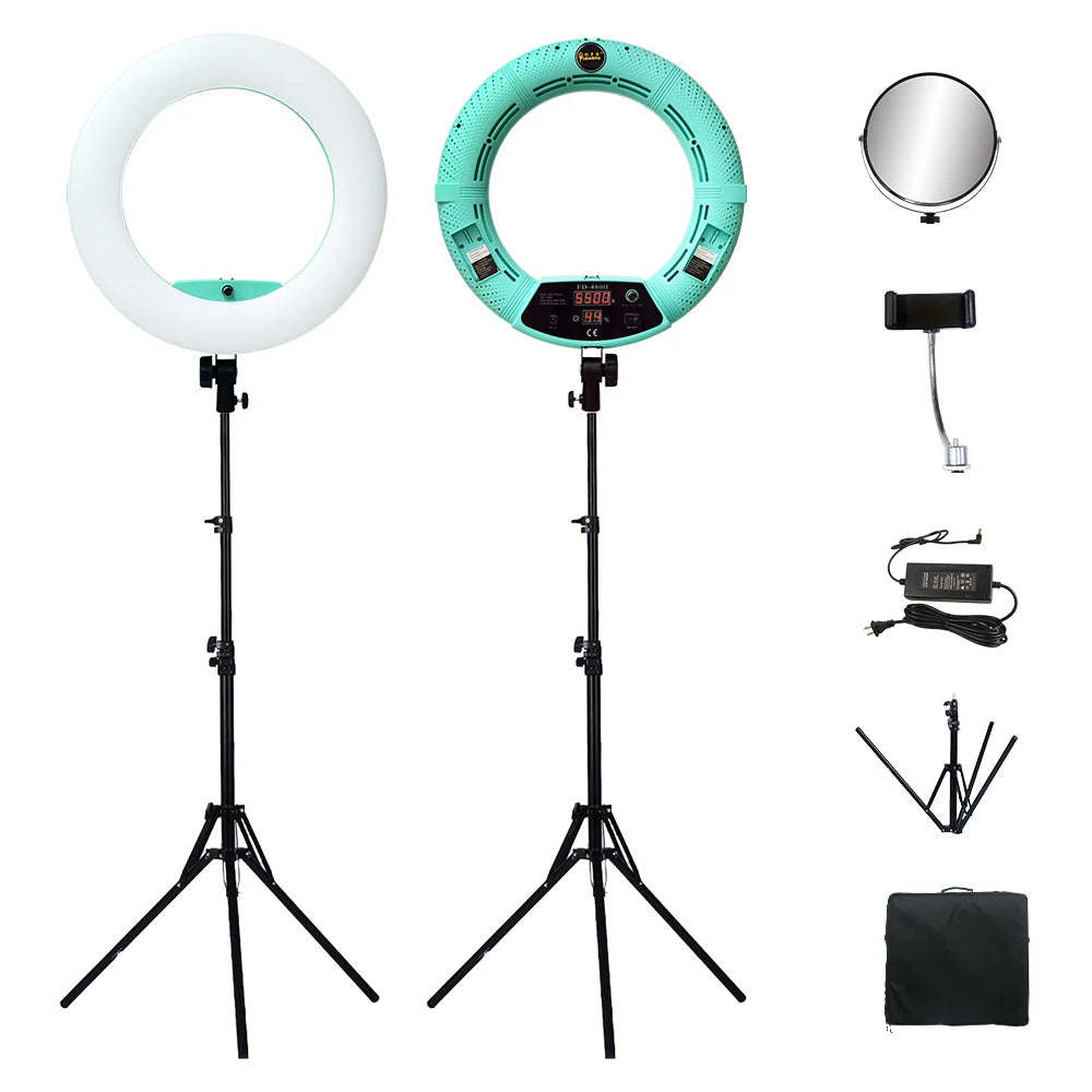 Yidoblo FD-480 18" Dimmable LED Ring lamp Kit 96W LED makeup Tattoos Light Lamp Ring light + stand (2M)+ handbag