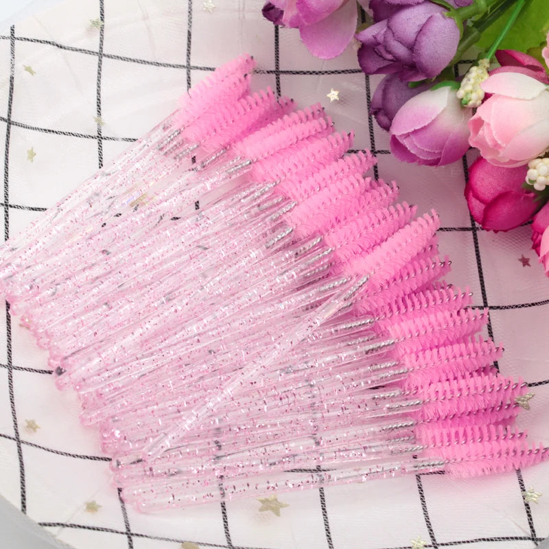 5-50PCS Crystal Eyelashes Brush Comb Eye Lashes Extension Mascara Wands Makeup Professional Makeup Beauty Tool Eye lashes Brush