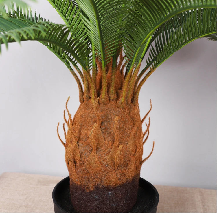 Tropical artificial palm tree, large palm branch, palm leaf, potted plant, family living room, office, hotel decoration