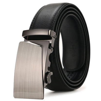 New Men Belts Fashion Pu Alloy Automatic Buckle Belt Business Casual Decoration Belt High Quality Men's Waistband Luxury Brand