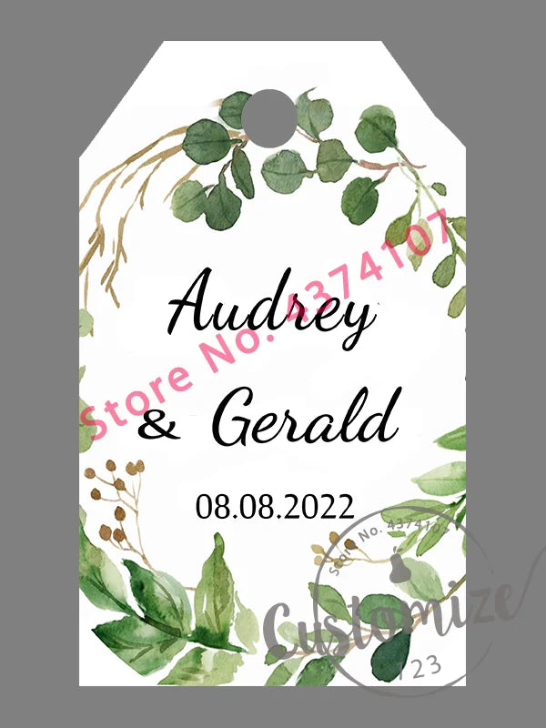 100 pcs/ set Personalised Gift Tags, Gift Tags, Handwritten Kraft Wedding Favour Label Custom