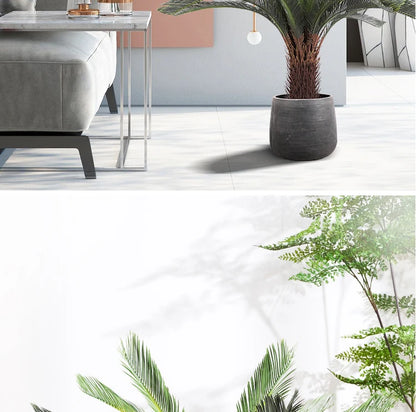 Tropical artificial palm tree, large palm branch, palm leaf, potted plant, family living room, office, hotel decoration