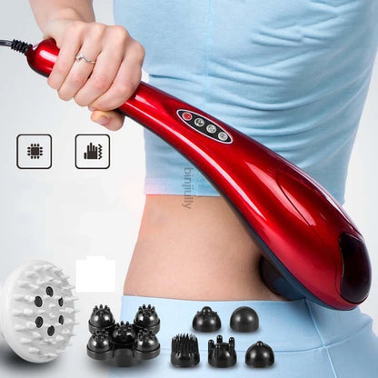 Electric dolphin massage stick cervical massager neck shoulder waist home massage hammer back multifunctional whole body 220V