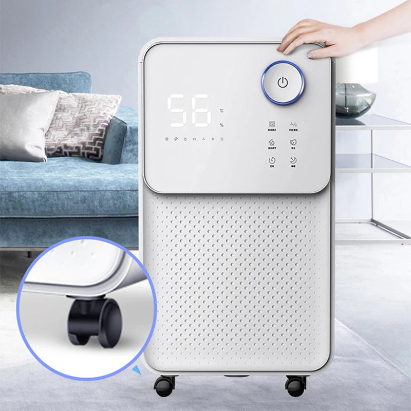 220V Intelligent Air Dehumidifier SJ-125E 24L/Day Large Dehumidity LED Display Low Noise High Efficiency Air Dryer Clothes Dryer