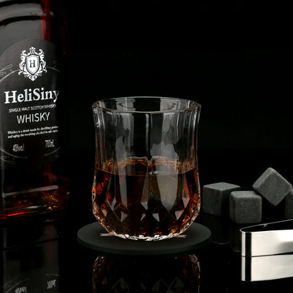 Whiskey Stones & Glasses Set, Granite Ice Cube For Whisky, Whisky Chilling Rocks In Wooden Box, Best Gift For Dad Husband Men