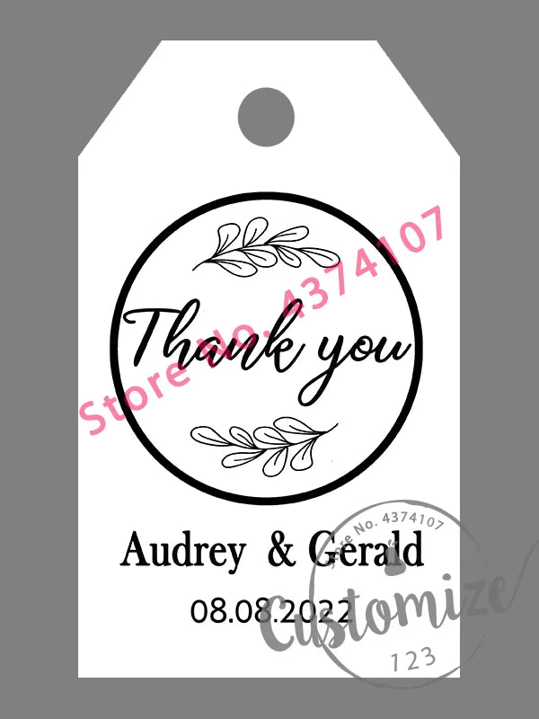 100 pcs/ set Personalised Gift Tags, Gift Tags, Handwritten Kraft Wedding Favour Label Custom