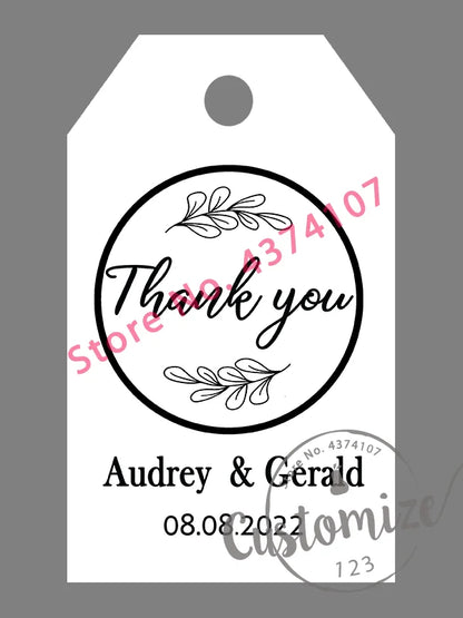 100 pcs/ set Personalised Gift Tags, Gift Tags, Handwritten Kraft Wedding Favour Label Custom