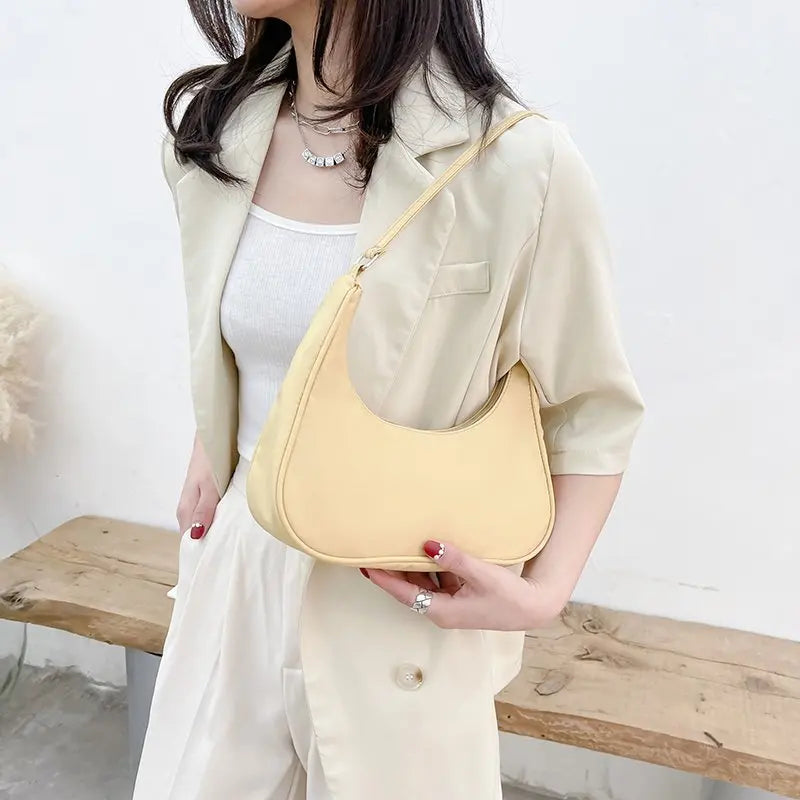 Women Bags Armpit Shoulder Bag Small Shoulder Purse Nylon Underarm Bags Clutch Women Hobos Summer Simple Handbags Bolso Feminina