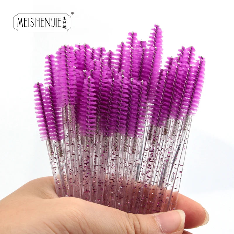 5-50PCS Crystal Eyelashes Brush Comb Eye Lashes Extension Mascara Wands Makeup Professional Makeup Beauty Tool Eye lashes Brush