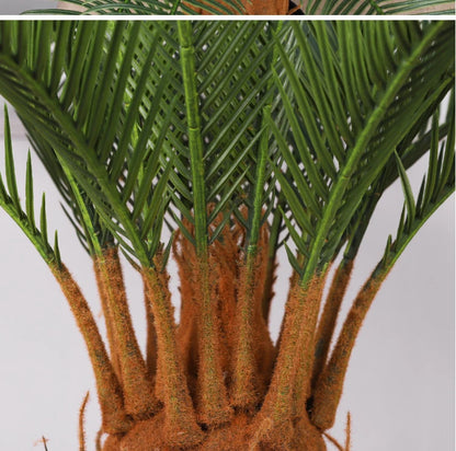 Tropical artificial palm tree, large palm branch, palm leaf, potted plant, family living room, office, hotel decoration