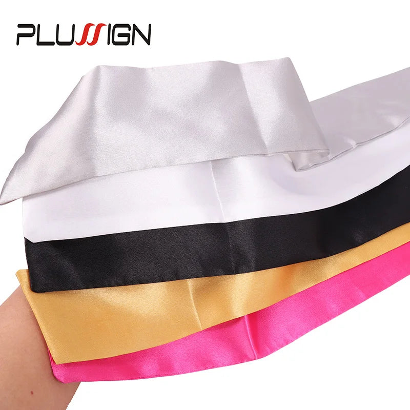 Plussign 1-2Pcs Satin Scarves For Women Hair Wig Grip Band 6*100Cm Silk Headband For Lace Front Wigs Satin Edge Headband