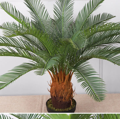 Tropical artificial palm tree, large palm branch, palm leaf, potted plant, family living room, office, hotel decoration