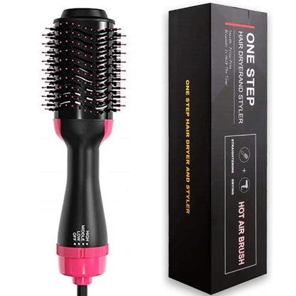 Blow Dryer with Comb 3 In 1 Hair Dryer Brush Salon Blower Brush Electric Hair Straightening Brush Curling Iron Hairbrush