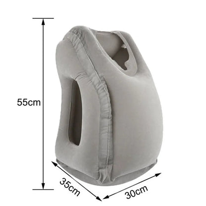 PVC Inflatable Air Travel Pillow Portable Headrest Chin Support Cushions for Airplane Plane Car Office Rest Neck Nap Pillows