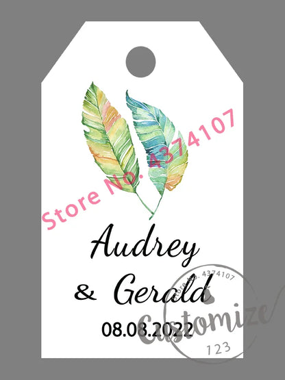 100 pcs/ set Personalised Gift Tags, Gift Tags, Handwritten Kraft Wedding Favour Label Custom