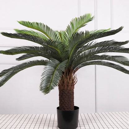 Tropical artificial palm tree, large palm branch, palm leaf, potted plant, family living room, office, hotel decoration