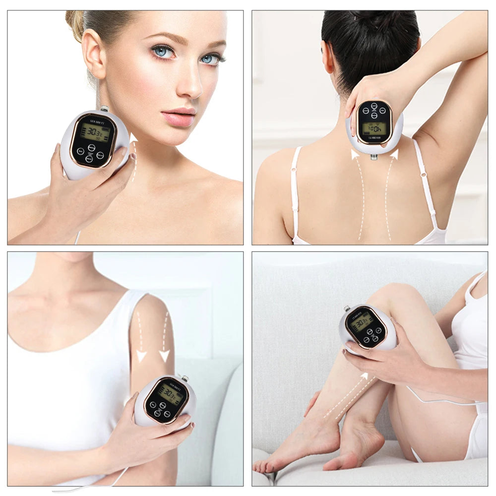 Electric Cupping Massage Guasha Scraping Body Massager Vacuum Cans Suction Cup Heating Fat Burner Anti-cellulite Massager