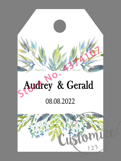 100 pcs/ set Personalised Gift Tags, Gift Tags, Handwritten Kraft Wedding Favour Label Custom