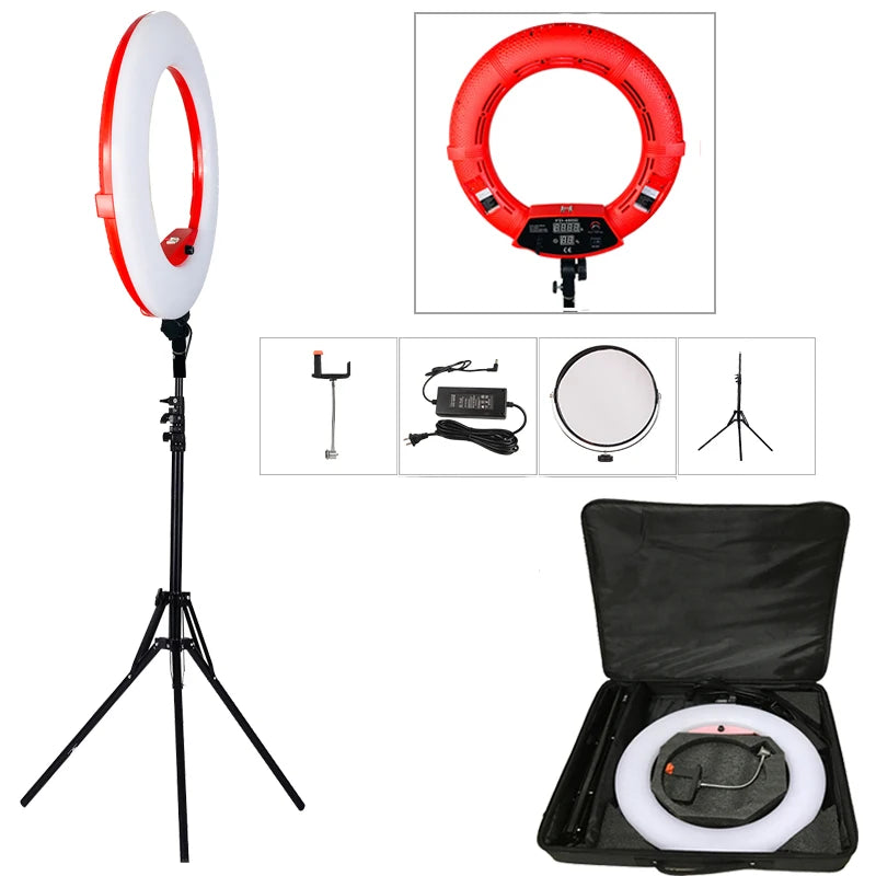 Yidoblo FD-480 18" Dimmable LED Ring lamp Kit 96W LED makeup Tattoos Light Lamp Ring light + stand (2M)+ handbag