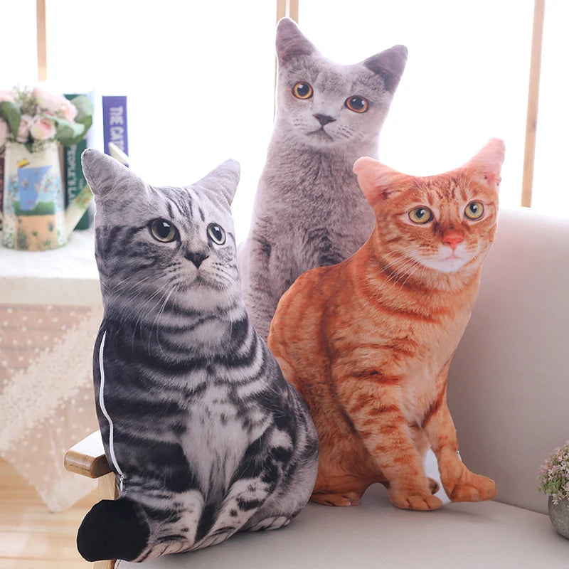 1pc 40cm Simulation Plush Cat Pillows Soft Stuffed Animals Cushion Sofa Decor Cartoon Plush Toys for Children Kids Gift