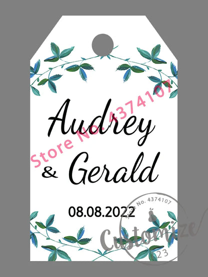 100 pcs/ set Personalised Gift Tags, Gift Tags, Handwritten Kraft Wedding Favour Label Custom