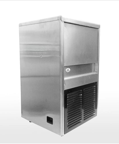 Xeoleo Commercial Ice maker 45KG/24h Ice machine 32 pcs Cube ice each time 20min make ice for Cafe/Bubble tea shop 6kg Storage