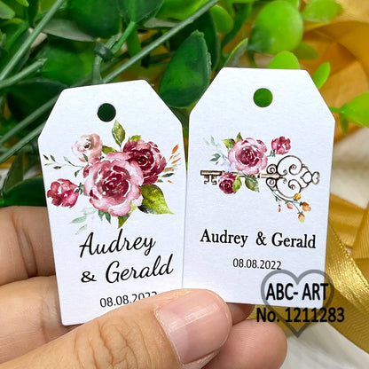 100 pcs/ set Personalised Gift Tags, Gift Tags, Handwritten Kraft Wedding Favour Label Custom