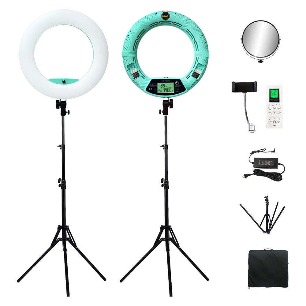 Yidoblo FE-480 Dimmable Ring lamp kit Camera Photo/Studio/Phone/Video 18" 96W 480 LED Ring Light LED Lamp +200cm tripod +Bag Kit