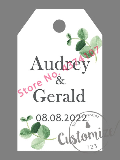 100 pcs/ set Personalised Gift Tags, Gift Tags, Handwritten Kraft Wedding Favour Label Custom