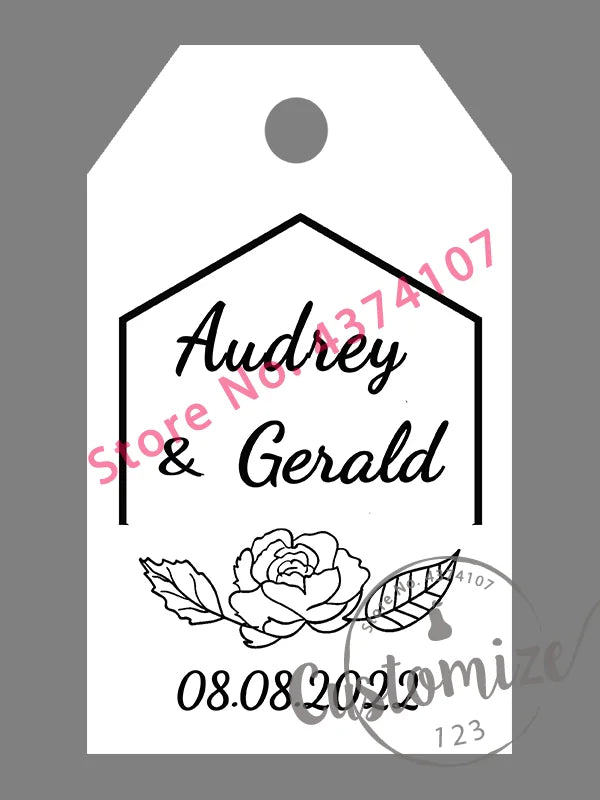 100 pcs/ set Personalised Gift Tags, Gift Tags, Handwritten Kraft Wedding Favour Label Custom