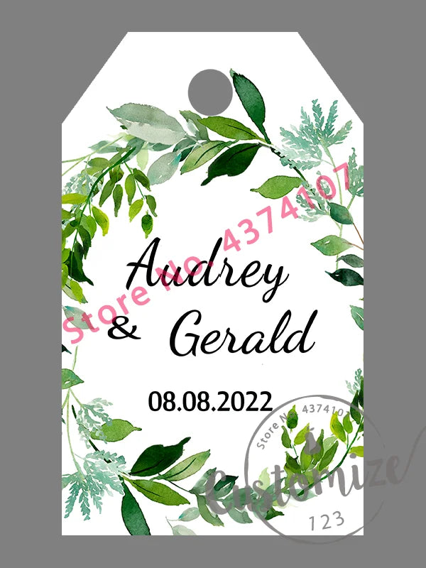 100 pcs/ set Personalised Gift Tags, Gift Tags, Handwritten Kraft Wedding Favour Label Custom