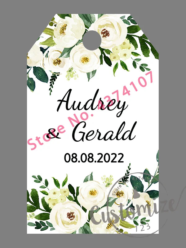 100 pcs/ set Personalised Gift Tags, Gift Tags, Handwritten Kraft Wedding Favour Label Custom