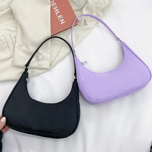 Women Bags Armpit Shoulder Bag Small Shoulder Purse Nylon Underarm Bags Clutch Women Hobos Summer Simple Handbags Bolso Feminina