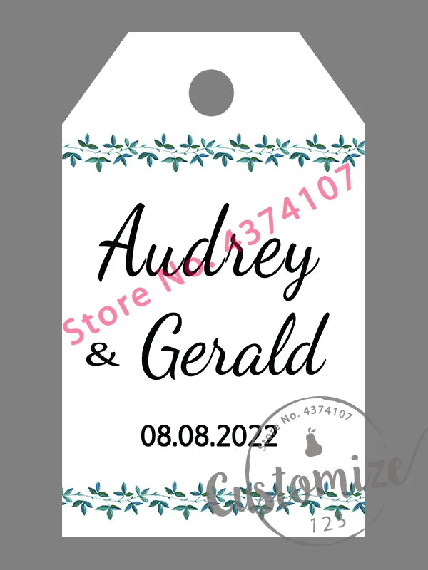 100 pcs/ set Personalised Gift Tags, Gift Tags, Handwritten Kraft Wedding Favour Label Custom