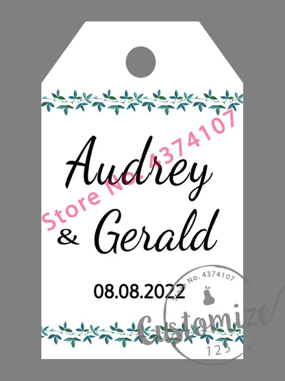 100 pcs/ set Personalised Gift Tags, Gift Tags, Handwritten Kraft Wedding Favour Label Custom