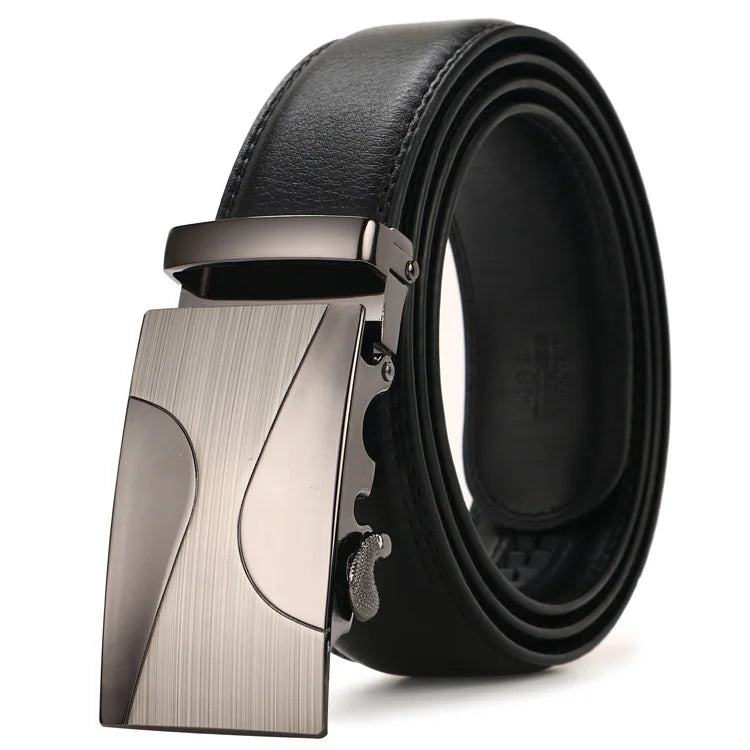 New Men Belts Fashion Pu Alloy Automatic Buckle Belt Business Casual Decoration Belt High Quality Men's Waistband Luxury Brand