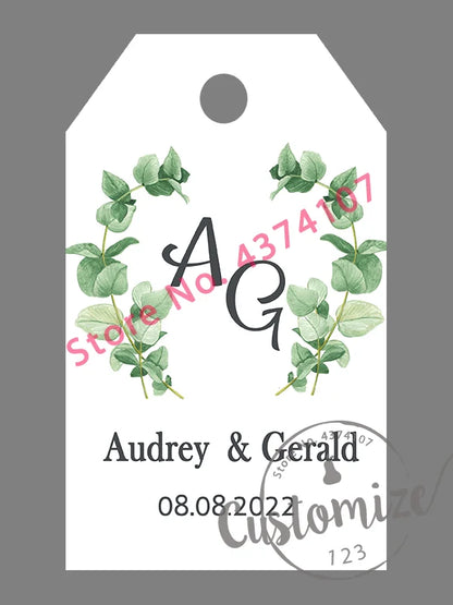 100 pcs/ set Personalised Gift Tags, Gift Tags, Handwritten Kraft Wedding Favour Label Custom