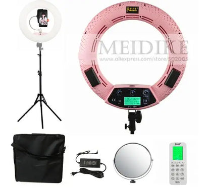 Yidoblo FC-480 RGB APP Control Ring Light LED Video Light Beauty nail skin Photography Movie Studio Ring lamp +tripod + bag