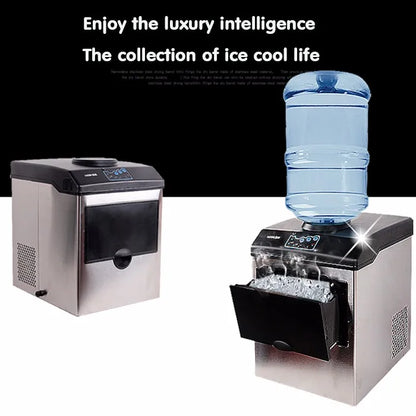 Bullet Ice Maker Electric Commercial Or Homeuse Countertop Automatic Ice Making Machine Ice Cube Making Machine 25kg HZB-25/BF