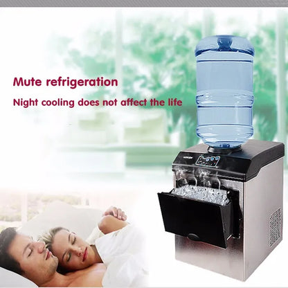 Bullet Ice Maker Electric Commercial Or Homeuse Countertop Automatic Ice Making Machine Ice Cube Making Machine 25kg HZB-25/BF