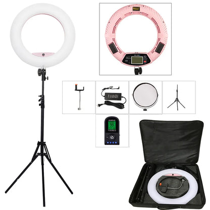 Yidoblo FE-480 Dimmable Ring lamp kit Camera Photo/Studio/Phone/Video 18" 96W 480 LED Ring Light LED Lamp +200cm tripod +Bag Kit