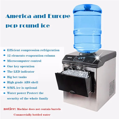 220-240V L/M/S size  electric ice maker 25kg/day commercial countertop Automatic ice making machine ice cube making machine