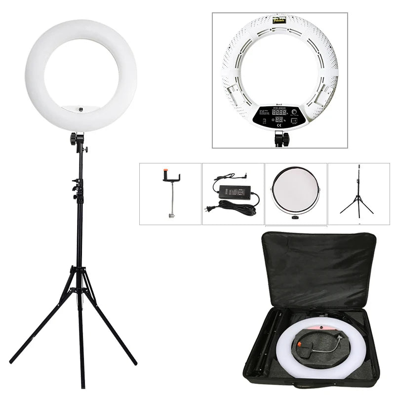 Yidoblo FD-480 18" Dimmable LED Ring lamp Kit 96W LED makeup Tattoos Light Lamp Ring light + stand (2M)+ handbag